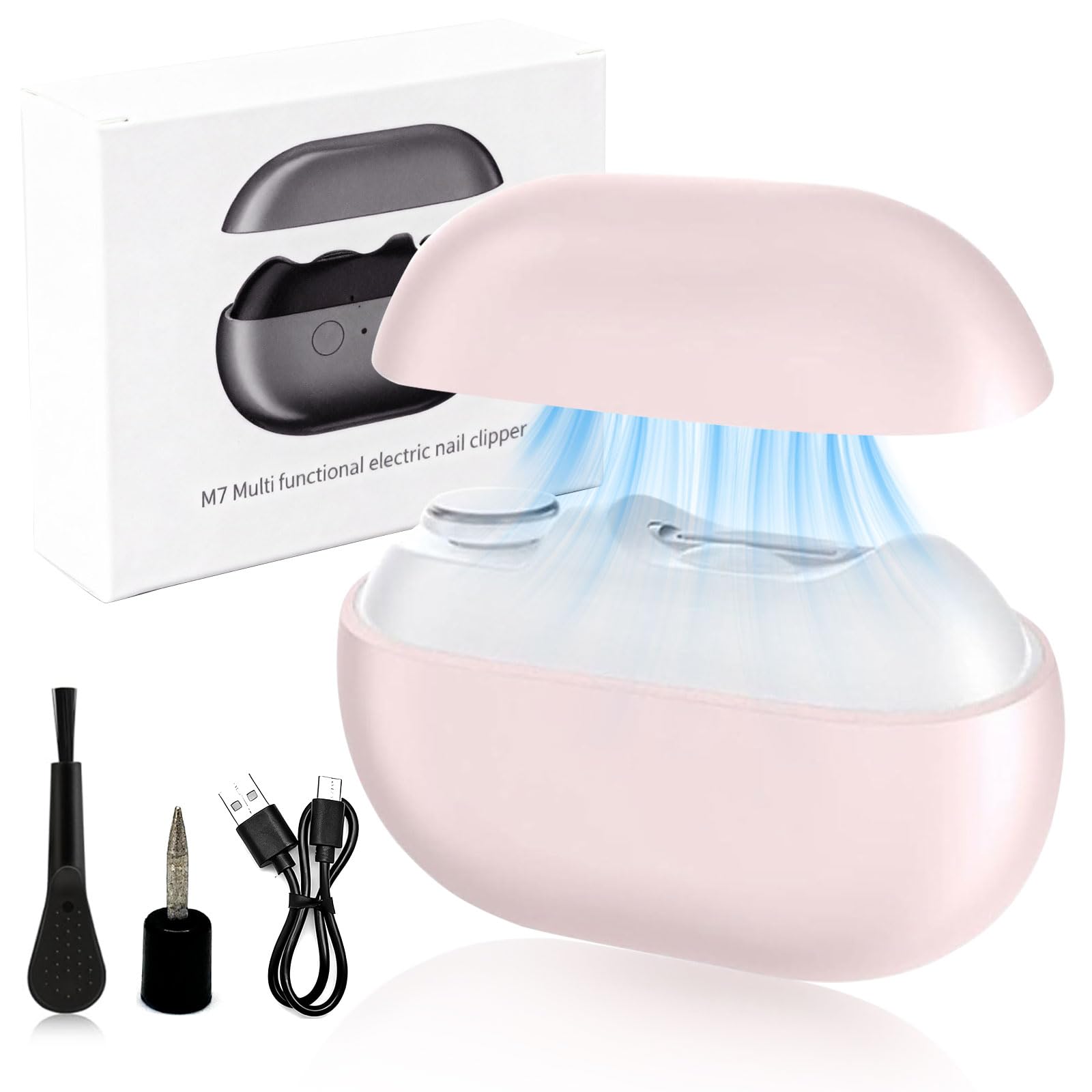 Photo 1 of * factory sealed *
Easy Clip Nail Clippers, Electric Nail Clipper, Easyclip Smart Nail Clipper with LED Light & Nail Scraps Storage, Painless Toe & Fingernail Trimmer for Seniors, Adults and Kids (Pink)