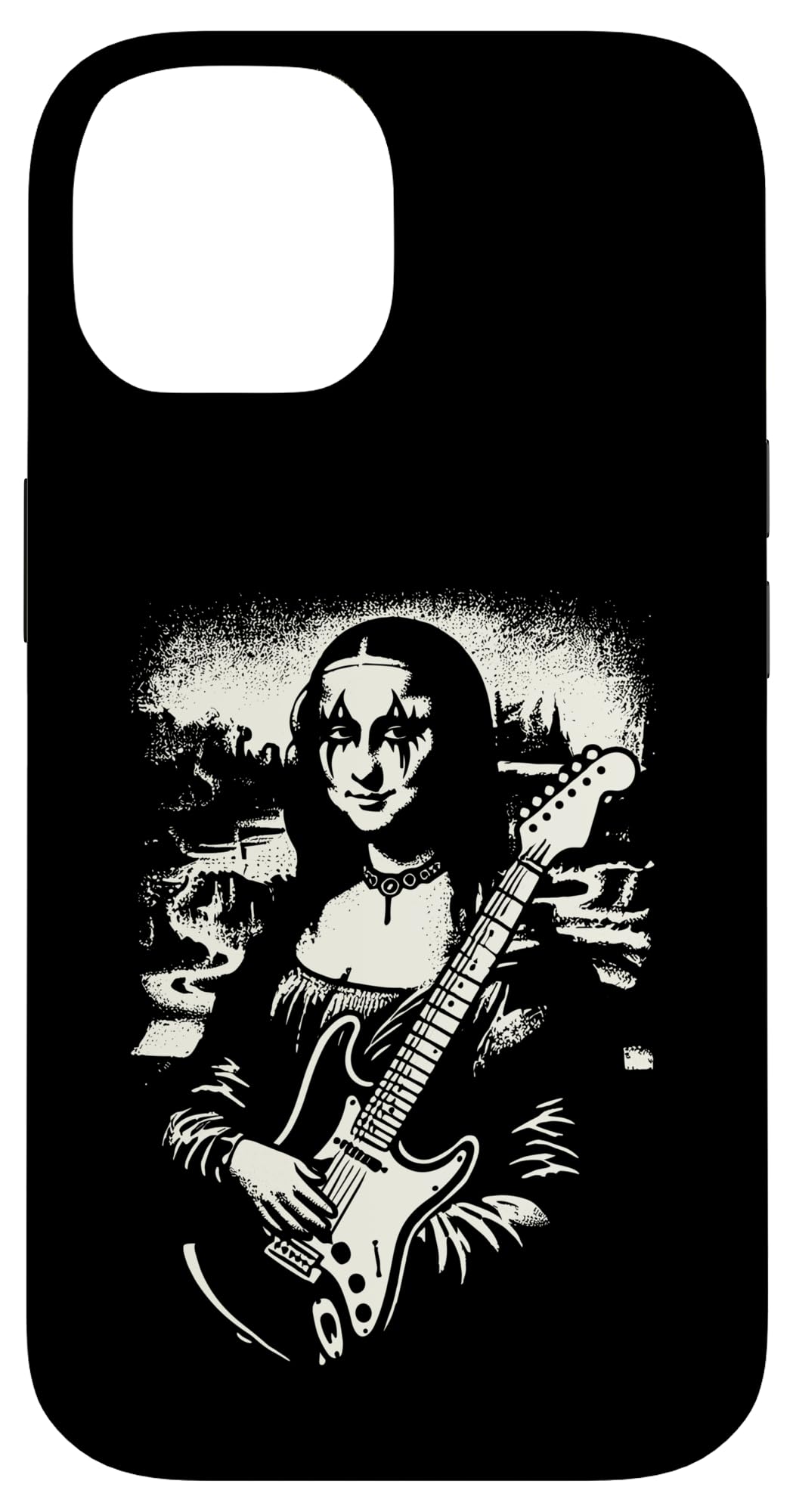 Mona Lisa Rock Music Band Concert Festival Electric Guitar Case for iPhone 14