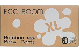 ECO BOOM Training Pants for Toddler Potty, Hypoallergenic for Sensitive Skin, Size 5 Suitable for 27 to 38lb (XL - 48 Count)
