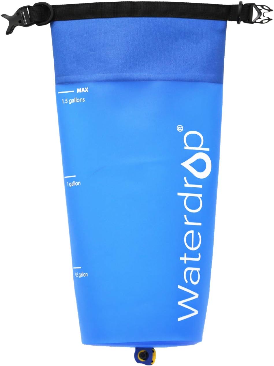 Waterdrop Gravity Water Bag, Compatible Water Filter Straw, 1.5 Gallon : Sports & Outdoors
