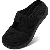 JIASUQI Womens Slippers Wide Toe Box Shoes for Women Ajustable Slippers Indoor and Outdoor