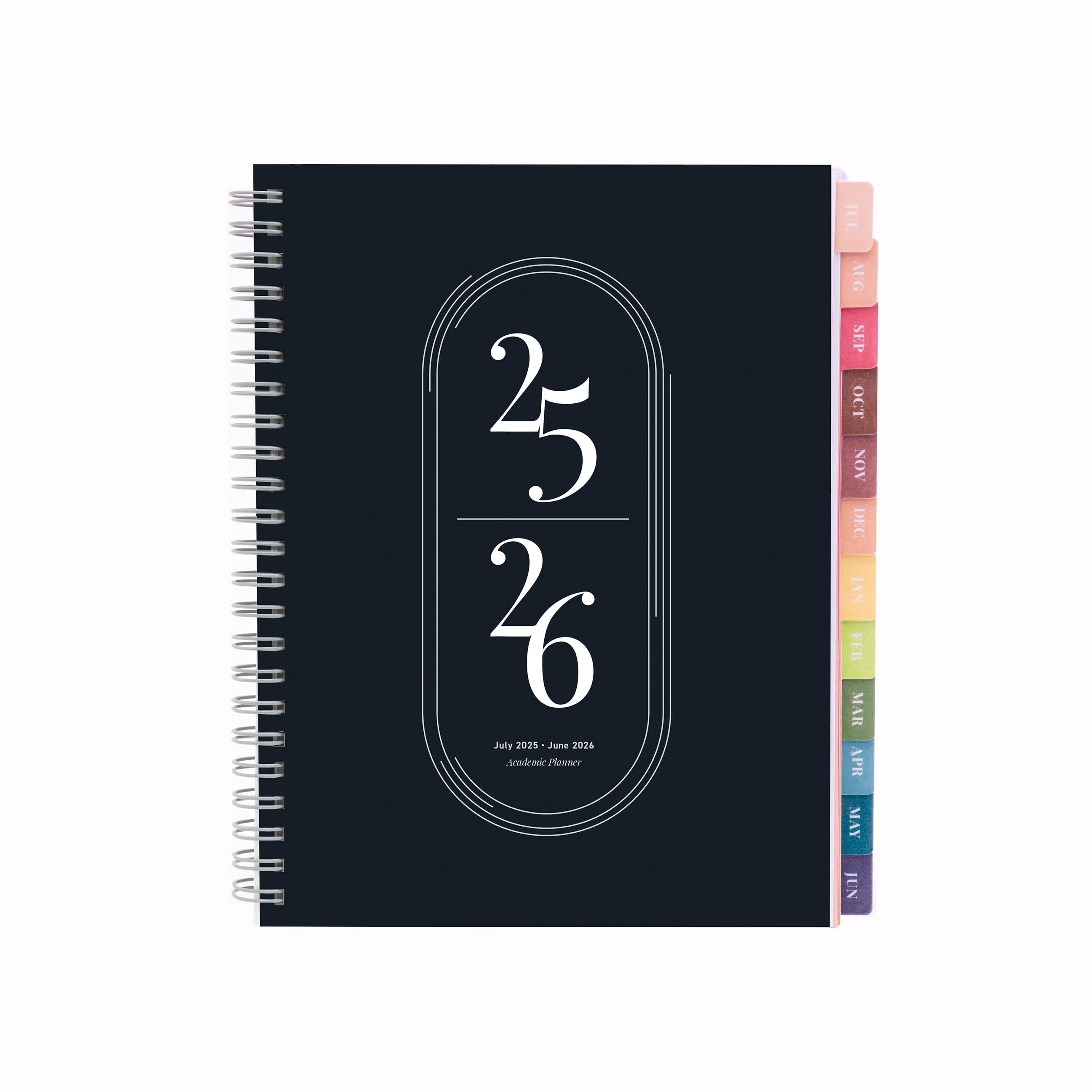 Photo 1 of Rileys Academic Planner 2025-2026, Daily, Weekly & Monthly Planner, July 2025 - June 2026, Student Notes Pages, Twin-Wire Binding, Weekly Agenda for School & Work (8 x 6-Inches, Black)