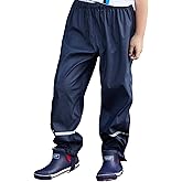Boys Girls Waterproof Rain Pants Unisex Kids Rain Pants Children Rainwear Waterproof and Windproof 5-6 Years Navy