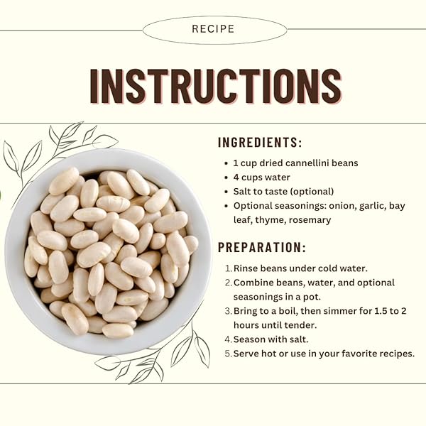 MOUNTAIN HIGH ORGANICS, CERTIFIED ORGANIC CANNELLINI BEANS, 1LB BAG