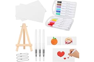 CZMSECAI Magic 3D Foam Texture Painting Kit, Puffy Paint, Puffy Popcorn Drawing Magical Canvas Sponge DIY Bubble Drawing Pens Art Supplies