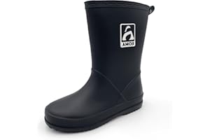 Amoji Kid Rain Boots Boy Rubber Waterproof Garden Boots JT6513