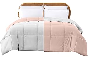 Modern Threads Down Alternative Reversible Comforter Blush/White Twin