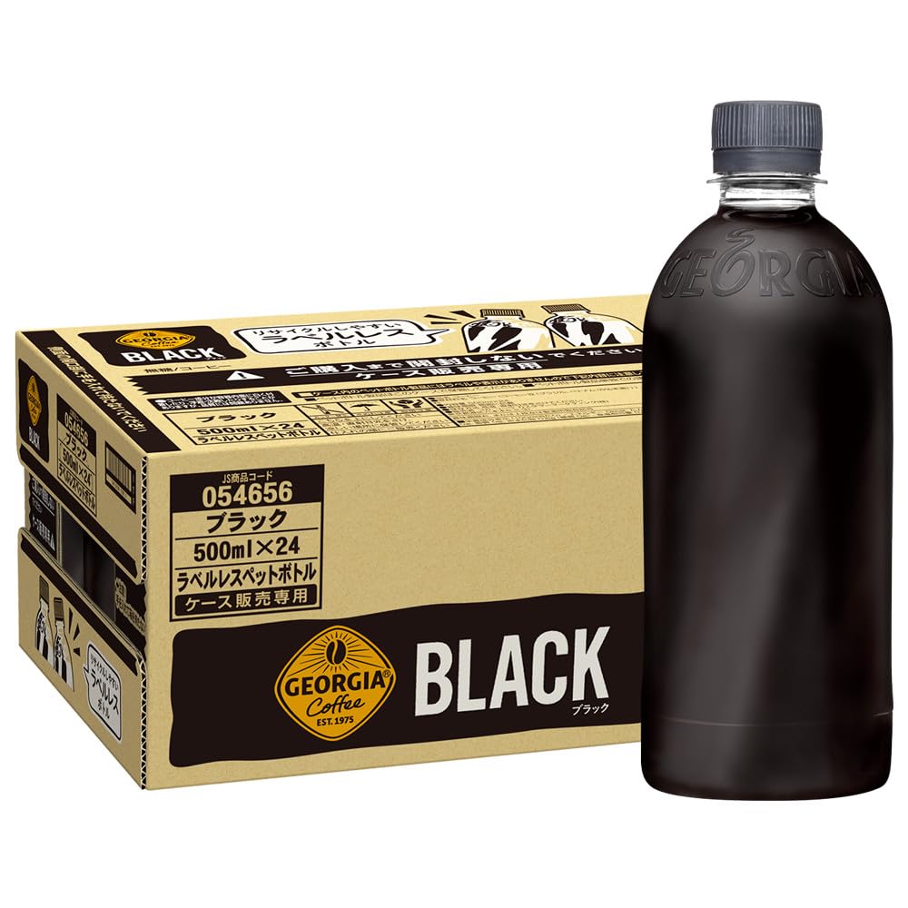コカ・コーラ ジョージア ブラック ラベルレス 500mlPET ×24本商品画像