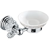 Chrome Bathroom Soap Dish Holder, Silver Crystal Bathroom Hardware