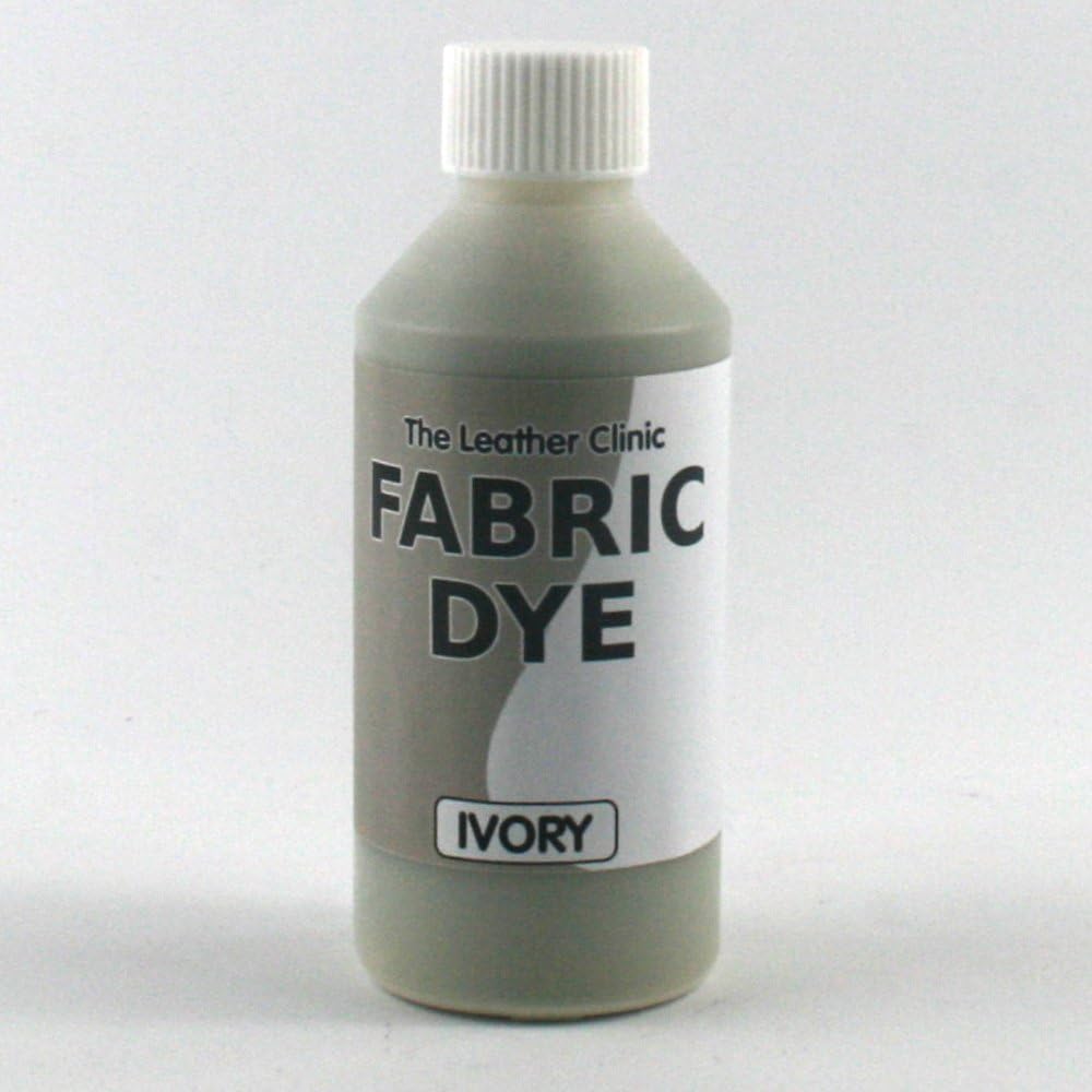 The Leather Clinic Fabric Dye Liquid for Sofa, Shoes, Denim, Clothes & more. Repairs & Re-Colours (Ivory)
