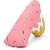 Aliennana Ice Cream Golf Club Covers Leather Putter Headcover Golf Gifts | Advanced Embroidery Driver Headcover Fairway Wood Covers Hybrid Head Covers Golf Head Covers Putter Cover for Mallet