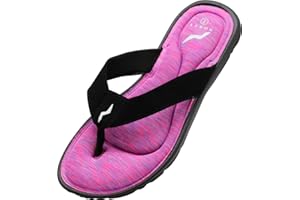 NORTY Womens Memory Foam Sandals, Flip Flops - Shower, Pool & Beach Sandals, Water Shoes, Slip-On Casual Flip Flops for Women, Indoor and Outdoor - Order One Size Up