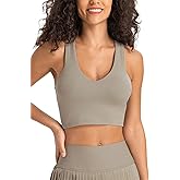 Vita Stand Up Real Bra Tank | Airbrush Sports Bras for Women Yoga Tank Tops Sleeveless Fitness Workout Running Crop Tops