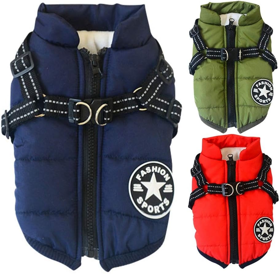 Handfly Hundebekleidung / Hundemantel, wasserdicht, Winterjacke, warme Weste, mit Hundegeschirr Handfly Hundebekleidung / Hundemantel, wasserdicht, Winterjacke, warme Weste, mit Hundegeschirr