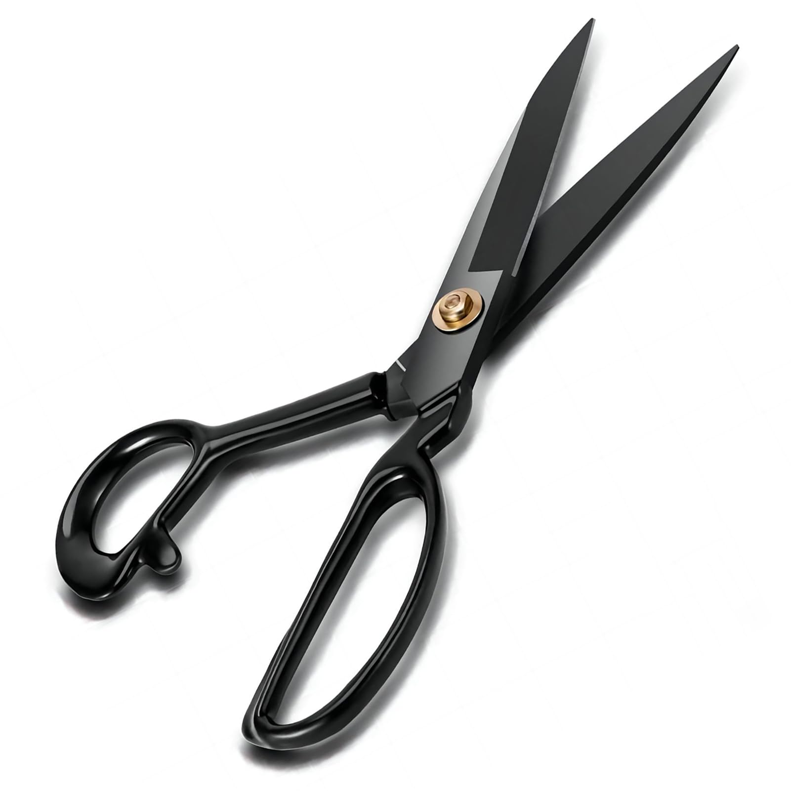 Photo 1 of 10-Inch Fabric Scissors - High Carbon Steel Sharp Tailor Scissors for Cutting Fabric, Clothes, Leather & Materials (Right-Handed, Black)