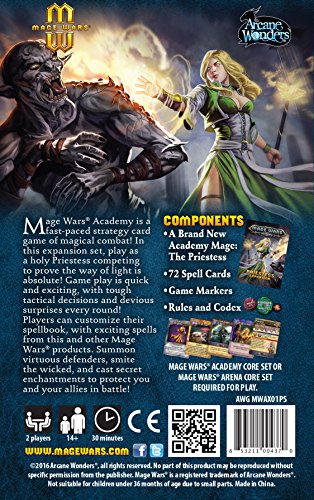 Mage Wars Academy: Priestess Expansion Card Game