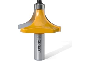 XDENGP Roundover Router Bit 1/2 Shank, 3/4" Radius Round Over Router Bits, Router Bits Round Over for Edging Forming Rounding Woodworking Cutter