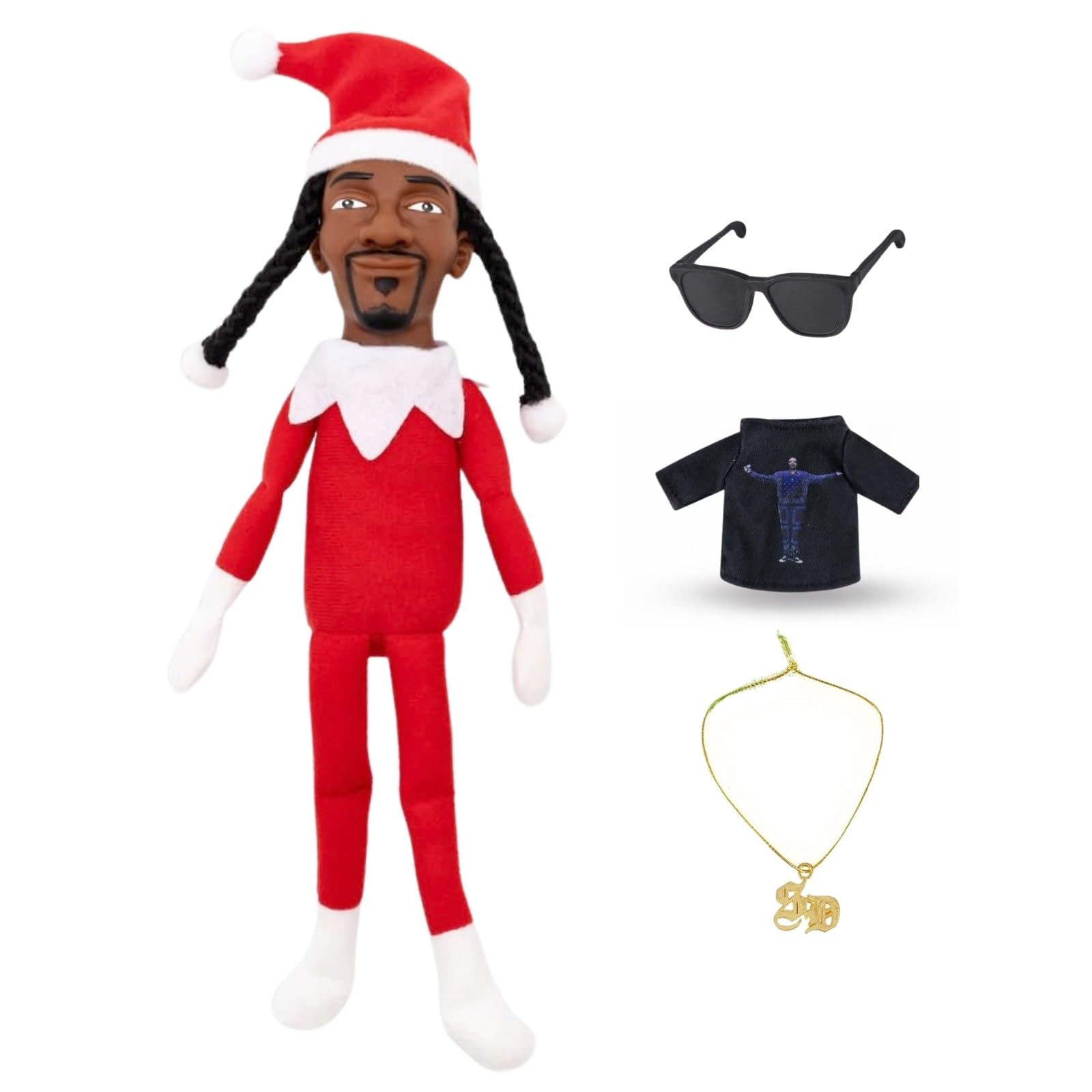 Photo 1 of ***(MISSING ACCESSORIES)***Surllow Christmas Plush Doll, Handmade Doll, for Christmas Party Holiday Home Festival Decoration (red)