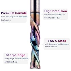 SpeTool 1/4 Inch Shank Downcut Spiral Router Bit