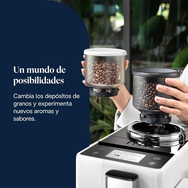 Rivelia - Cafetera Superautomática 16 Bebidas Blanco