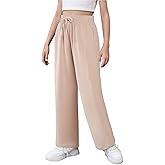 Ecolala Girls Loose Straight Leg Sweatpants High Waisted Baggy Joggers with Drawstring