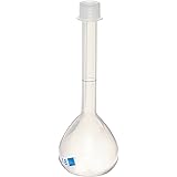 Brandtech VITLAB V673891 Volumetric Flask, 100mL, PP, with GL18 Screw Cap, Class B per DIN EN ISO 1042, Pack of 2