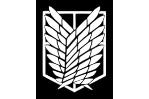 SNP DECALS Scouting Legion Crest White Car Decal, Attack on Titan - 5 Inch