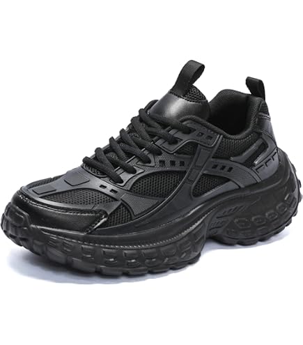 Amazon.com | Kpdwfms Leather Chunky Platform Sneakers for Men: Dad