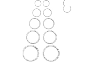 LEE&RO 16G 6MM 7MM 8MM 9MM 10MM Hinged Clicker Septum Rings 16G Nose Hoop Tragus Helix Cartilage Hoop Earrings