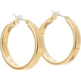 GUESS "Basic" Gold Small Wedding Band Hoop Earrings
