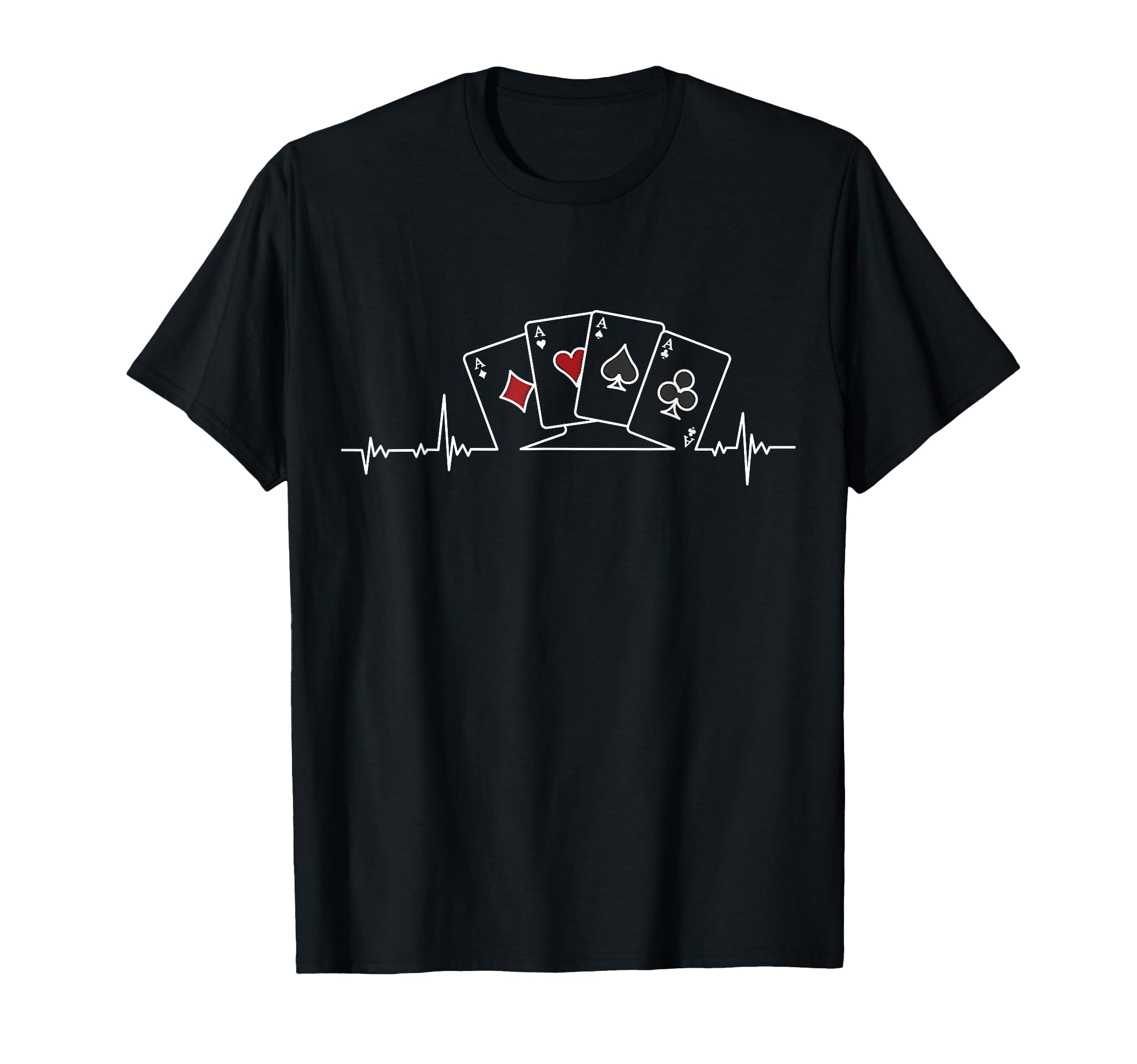 Poker cards flush heartbeat poker player poker card game T-Shirt