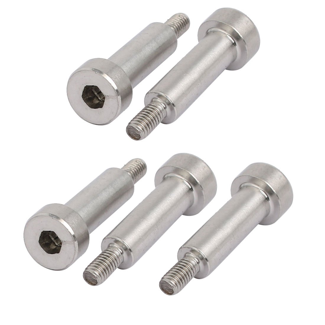 Sourcingmap 5pcs 304 Stainless Steel Hex Socket Shoulder Bolt 5mm Shoulder Dia 15mm Shoulder Length M3 Thread