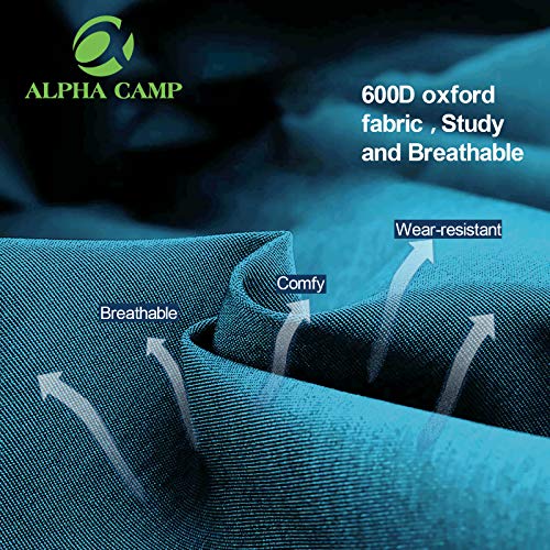 ALPHA CAMP Backpack Beach Chairs Set of 2 with Cooler Bag 4 Position