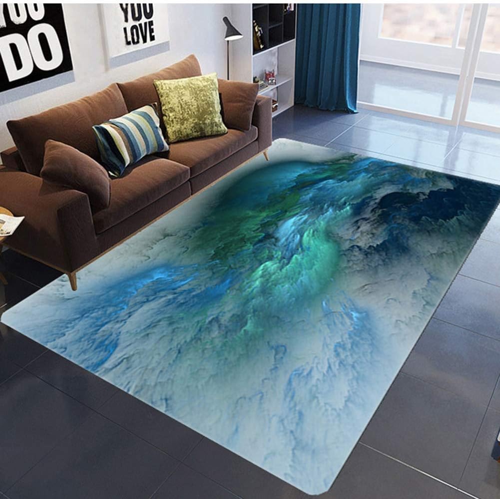 Npotwdt Carpet floor mat 3d printed carpet living room bedroom bedside