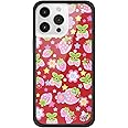 Wildflower Cases - Star-Berries Case, Compatible with Apple iPhone 15 Pro Max | Pink, White, Red, Trendy, Fruit, Floral - Protective Black Bumper, 4ft Drop Test Certified, Women Owned Small Business