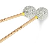 VANPHY Professional Marimba Mallets -M1 Soft Yarn Heads with Beech Handle | Keyboard Percussion Accessories for Xylophone Glockenspiel Vibraphone with Professionals and Advanced Players