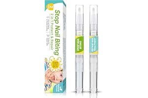 GINIHOMER Nail Biting Treatment for Kids - Bitter Taste & Non Glossy Nail Polish Pen, No Bite Thumb Sucking Deterrent, Effective Prevention and Repair, Safe and Gentle for Kids Toddlers Adults