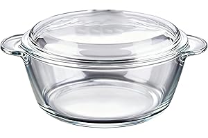 Depisuta Glass Casserole Dish, High Borosilicate Baking Dish with Lid for Even Heat Distribution, Microwave Oven Safe, Large 