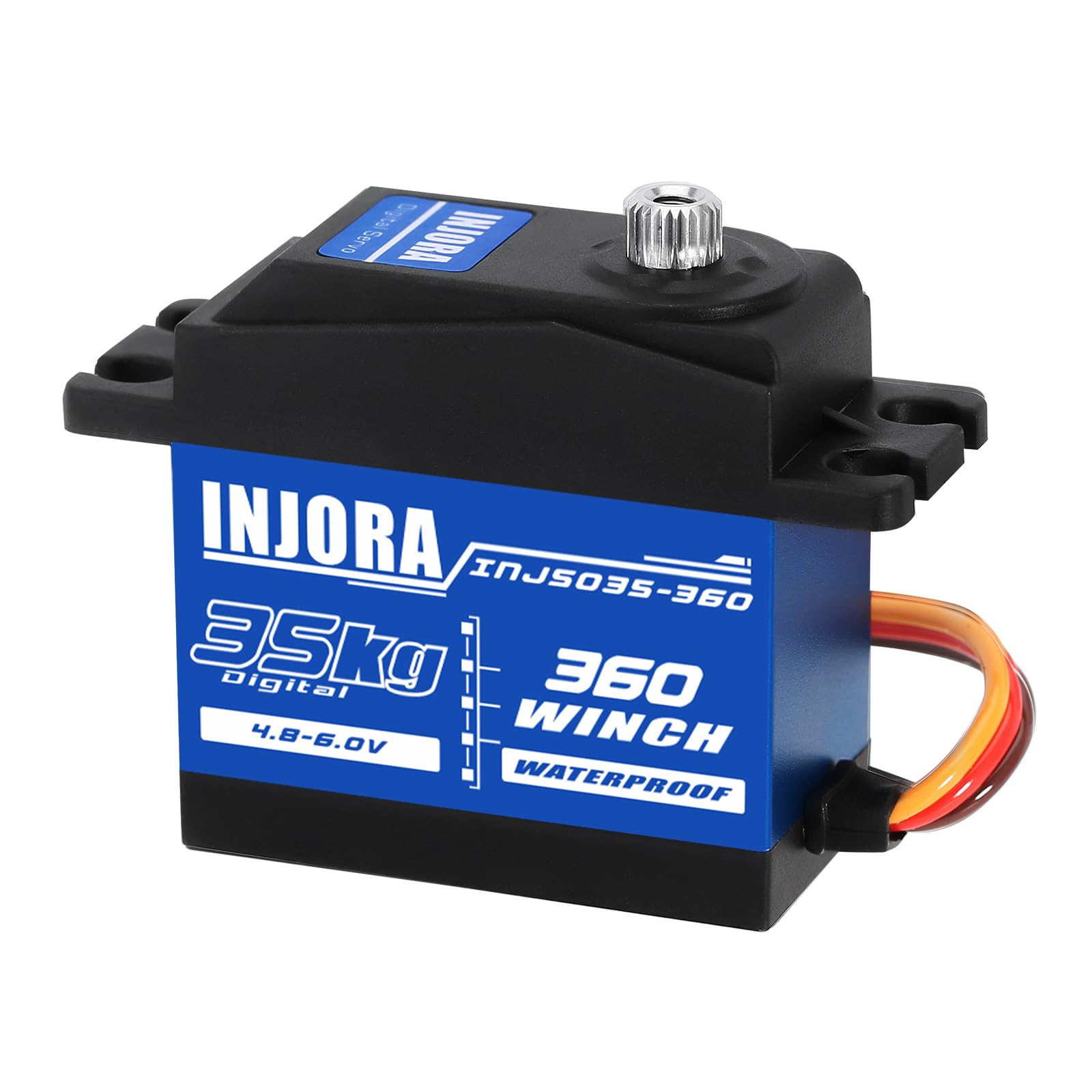 INJORA 35KG Digital Servo Waterproof 360° Rotation for RC Crawler Car Boat Model
