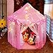 otmake Princess Tent Girls Play Tent with Cute Star Light String , Large Kids Play Tent for Children indoor and outdoor games