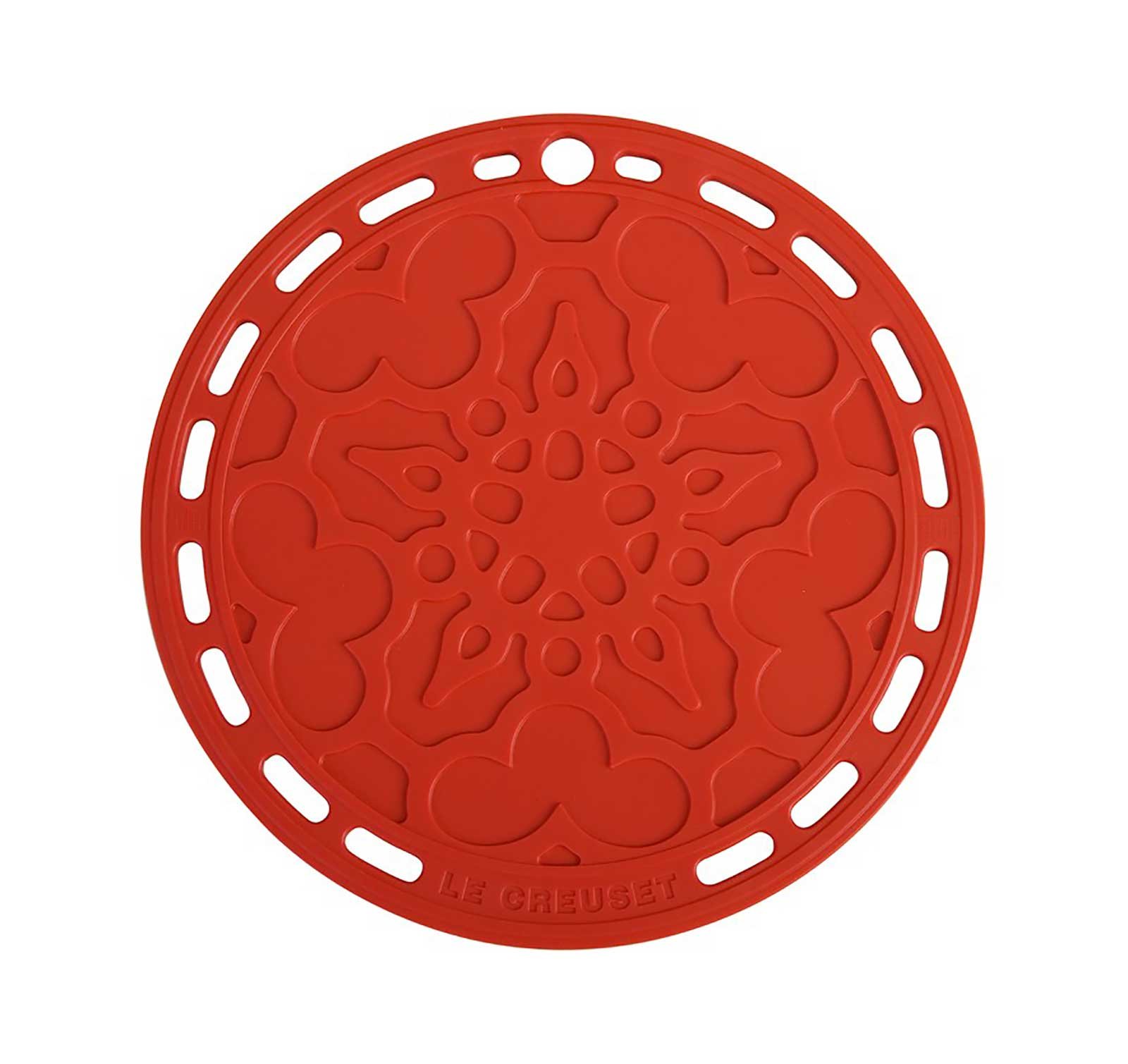 Le Creuset French Trivet, Silicone, Heat resistant to 250°C, 20 cm, Cerise, 93007300060000