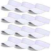 12 Pack Sun Visor Hats Softball Adjustable Cap Sun Protection for Women Men