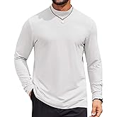 COOFANDY Mens Mock Turtleneck Long Sleeve Shirts Casual Basic T-Shirt Lightweight Mockneck Pullover Sweater for Men