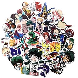 My Hero Academia Anime Cartoon Laptop Stickers Waterproof Skateboard Car Snowboard Bicycle Luggage Decal 73pcs