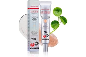 Color Correcting CC Cream for Centella Asiatica, Light-Coverage Foundation with SPF 25, Color Changing Foundation Conceale (l