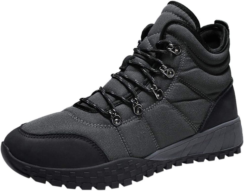 Kinlene Mens Boots Breathable Warm Wear-Resistant Silicone Non-Slip Hiking Shoes