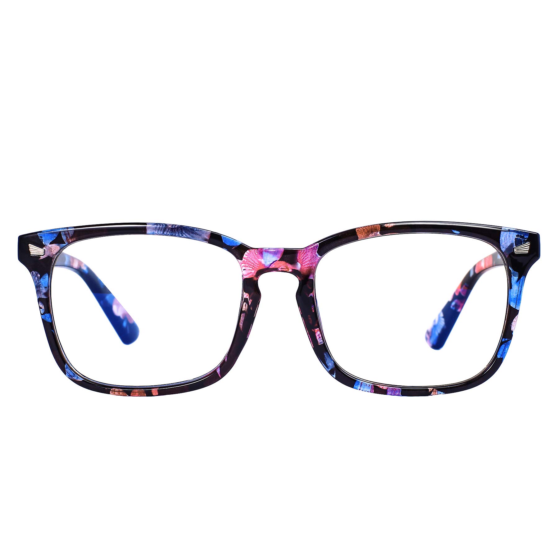 Photo 1 of MAXJULI Blue Light Blocking Glasses,Computer Reading/Gaming/TV/Phones Glasses for Women Men(Flower Black)