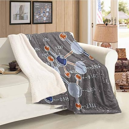 Grunge Weighted Blanket Chemistry Laboratory with Display Formula