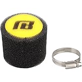 NIBBI High Performance 49mm Air Filter Motorcycle Air Filter | Universal Foam Air Filter Intake Cleaner For Mini Bike Go Kart Pit Dirt Bike Parts Motorbike Moped