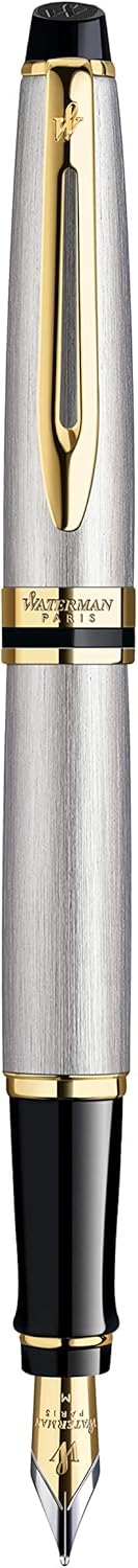 Waterman Expert Fountain Pen, Stainless Steel | Gold Attributes, Fine Nib - Image 5
